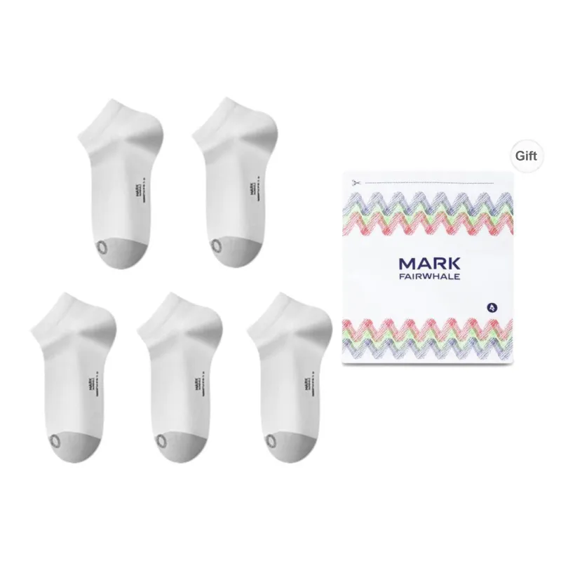 FAIRWHALE Ankle Socks Unisex Box 5 Pack-0