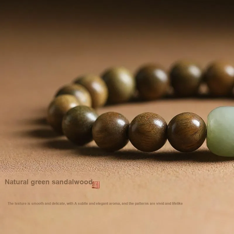 YUFENGXI Green Sandalwood Bracelets Unisex-3