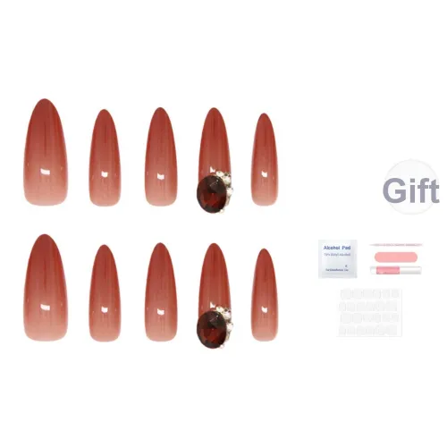 SEVERLAND False Nail Длинный Рубин Pigeon Яйцо Искрящийся Ромб Смудж