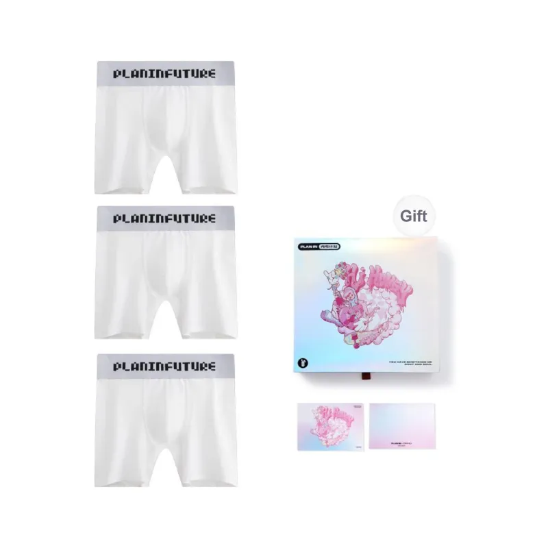 PLAN IN Underpants Men's Combo Set Black White Gray-5
