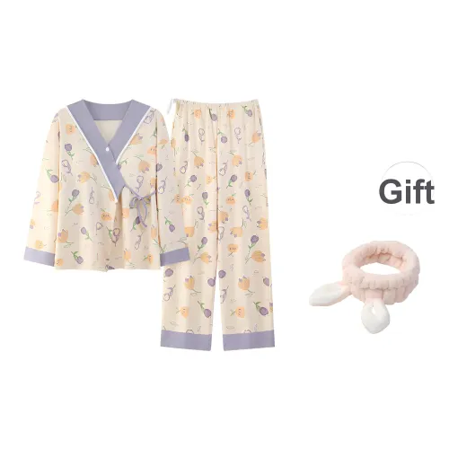 ЮЙЧЖАОЛИНЬ Pajama Комплект Весенний и Осенний Женский