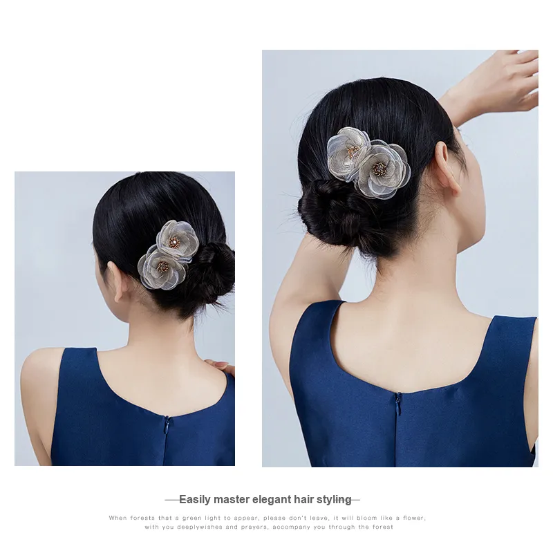 ROYALSASA Silk Chiffon Hair Brush Women's-4