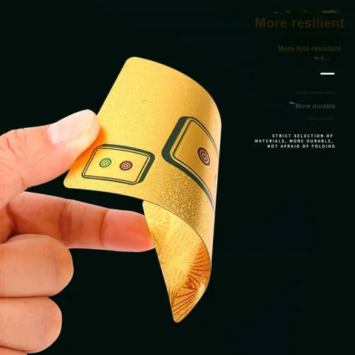 ZIHU Gold Leaf Mahjong Poker Cards 144 Sheets PVC Plastic Water Resistant And Bendable Poker Cards