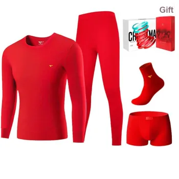 SEPTWOLVES Thermal Set Men's Gift Box Set Red