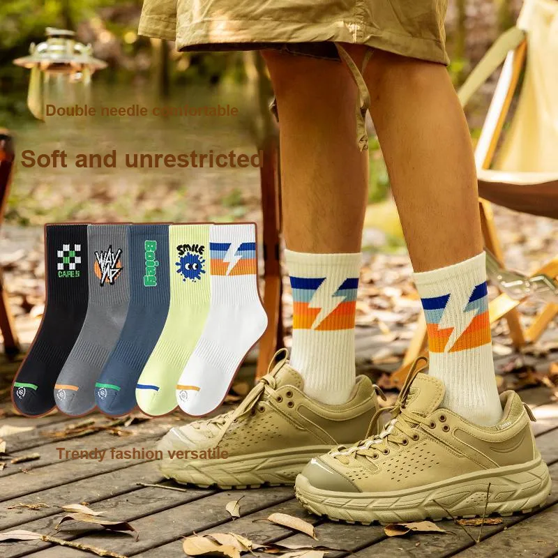 FUGEER Mid Calf Socks Men's 4 Pack-21