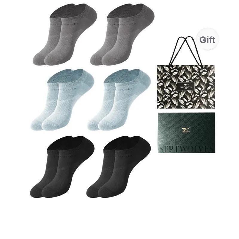 SEPTWOLVES Mid Calf Socks Men's 6 Pairs Box Included-100