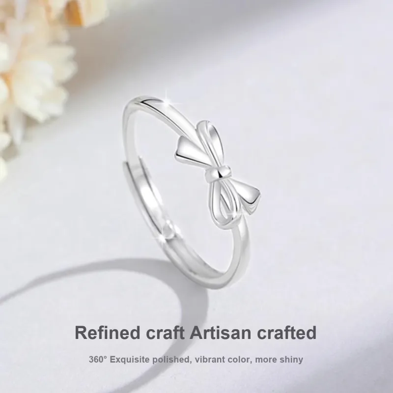 MGS 999 Silver Ring Forever Love Intertwined Love Pursuing Love With Elegance Refined Luxury Students Unisex-10