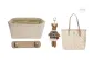 City33 Beige Brown Shoulder Pads+Beige Liner+Bunny Plaid Skirt Doll