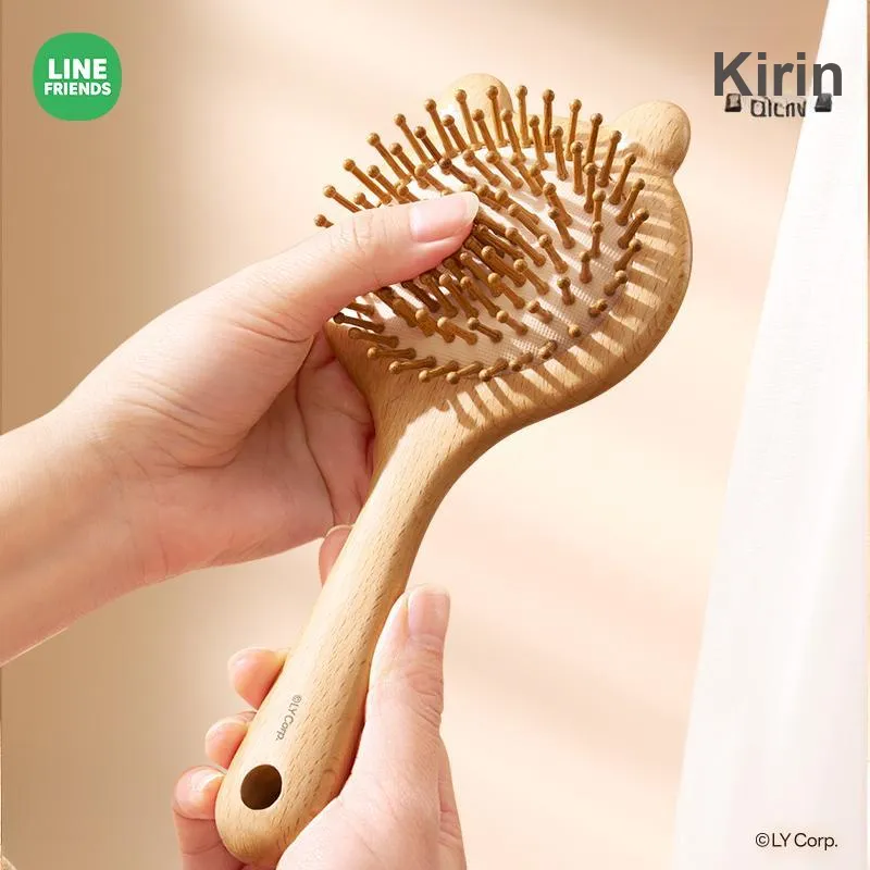 QILIN x LINE FRIENDS Dry And Wet All High Hairline Smooth Hair Air Cushion Comb Massage-4