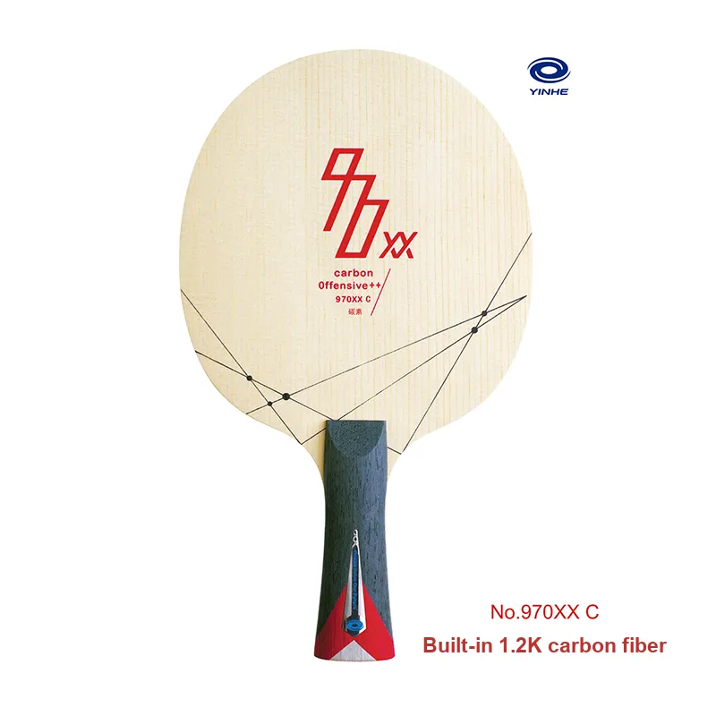 YINHE Ping Pong Paddles Unisex All Wood With Carbon Fiber-3
