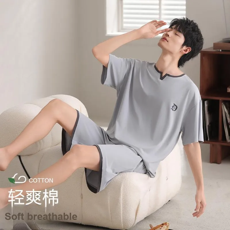 XIA.WA.ZHI.XIU Pajama Set Men's Shopping Bag Image Color-3