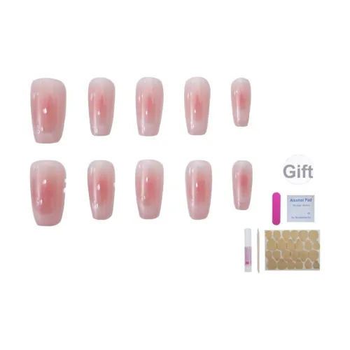 UNSEKI Розовый кристалл Кошачий глаз False Nail Средний LADDER Розовый Румяна Стойкий Милый