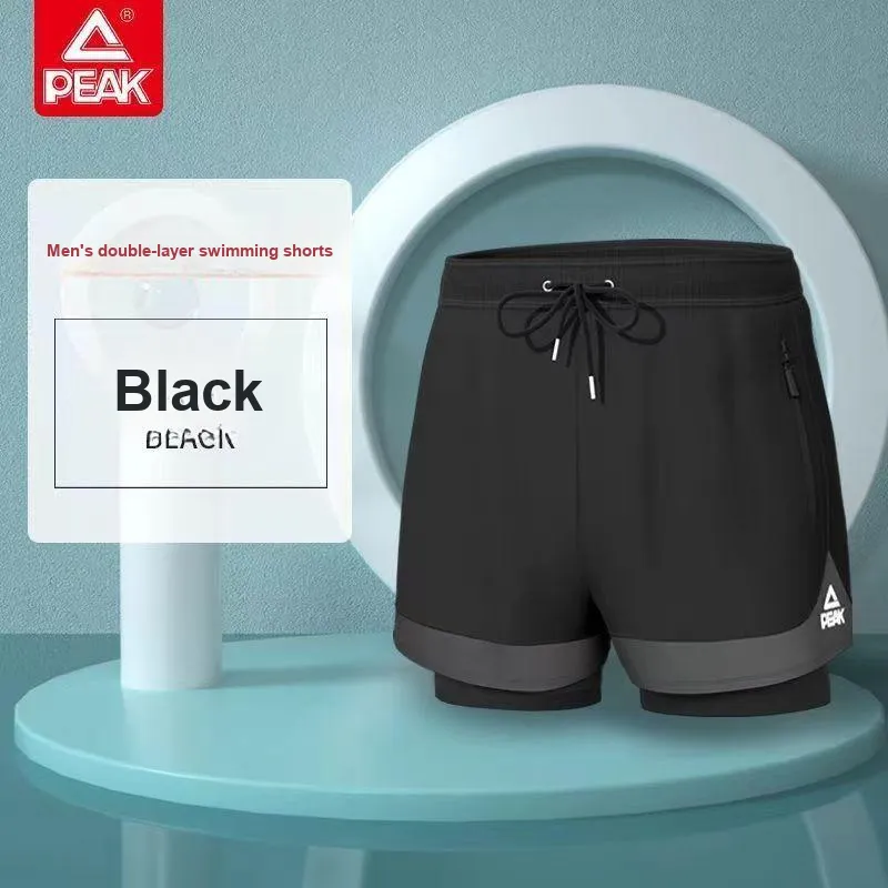 PEAK Swimming Sets Polyester Pool Men's Black-2
