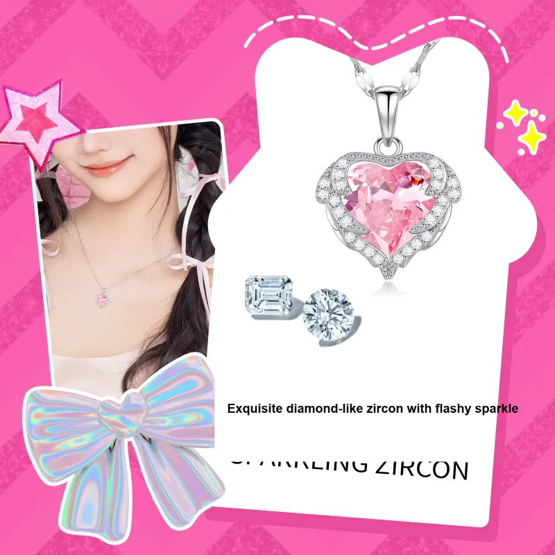 Barbie Princess S999 Fine Silver Necklaces Women's Silver-3
