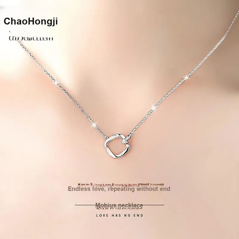 CHAOHONGJI S925 Silver Necklaces Women's-3