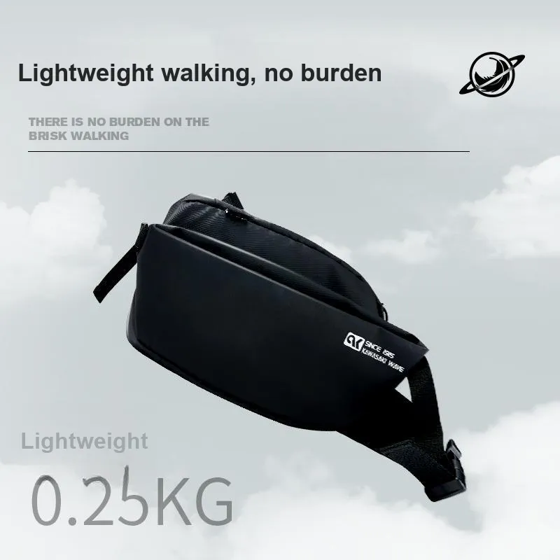 Kawasaki 600D Membrana Dermalis With Webbing Crossbody Bags Fanny Pack Unisex Premium Black/Ecru-2
