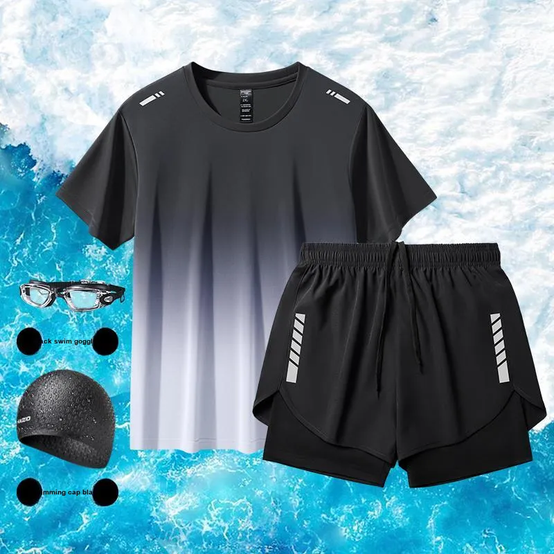 Yalu Preferred Swimming Sets Polyester+Elastane Fitness Running Sports Track & Field Badminton Casual Men's-5