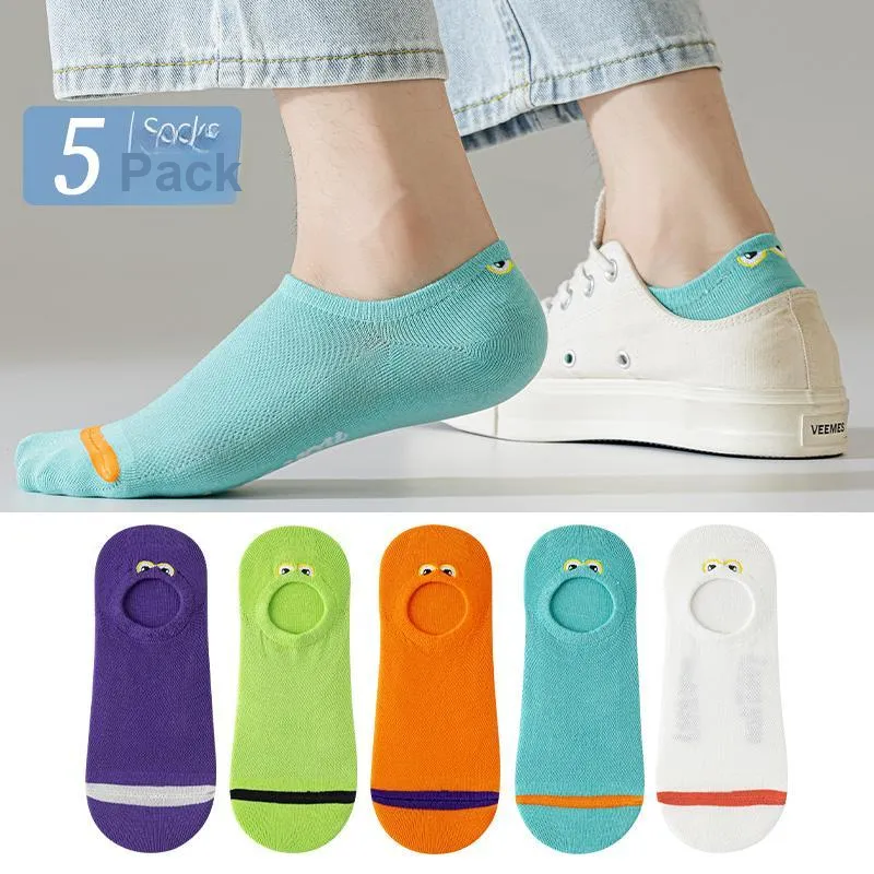 Cotton Gene No Show Socks Men's 5 Pack-1
