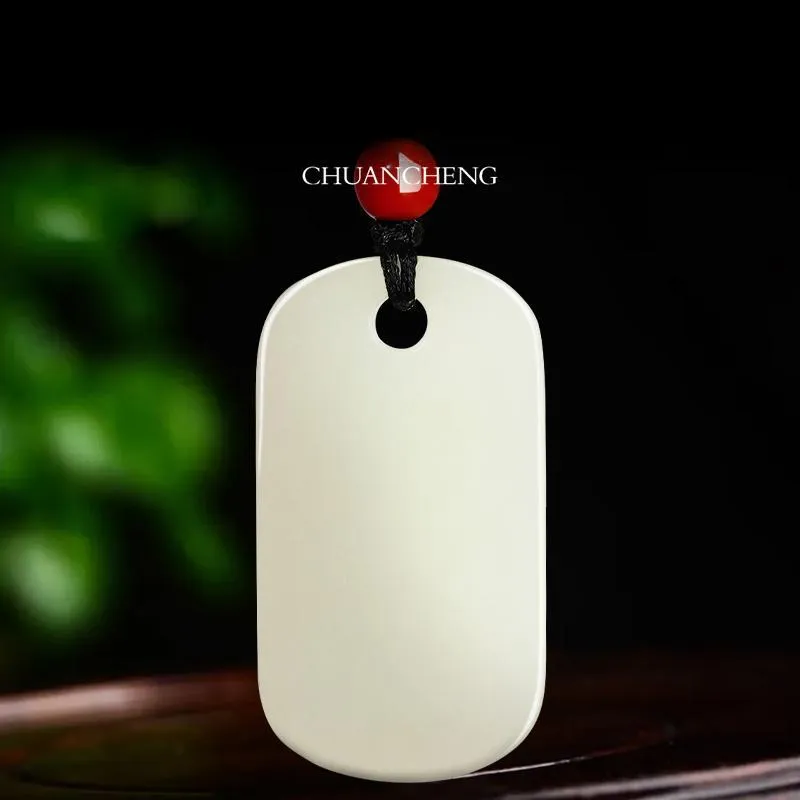 Chum Pendants White Jade/Pale Greenish White Jade Unisex-1