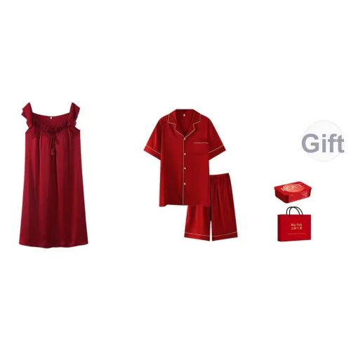 POLIXIAOJIE Женские+Мужской [В комплекте с коробкой] Унисекс Пижамные комплекты