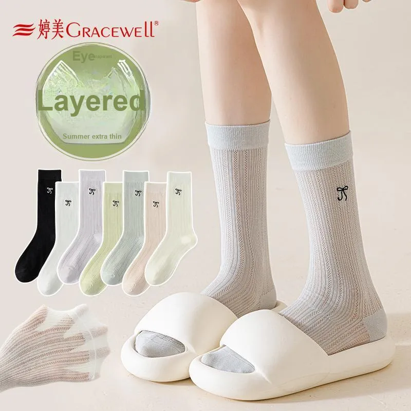 GRACEWELL Mid-Calf Socks Women's 5 Pack-18