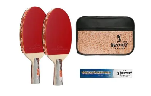 BESTRAY Ping Pong Paddles Unisex Red