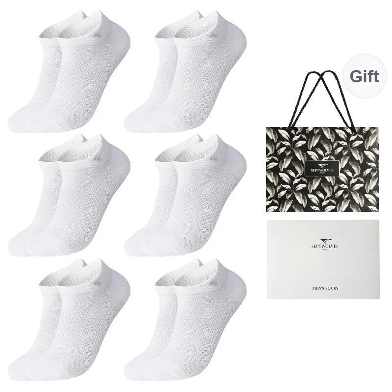 SEPTWOLVES Ankle Socks Spring/summer Models Men's 6 Pairs Gift Box Packaged-4