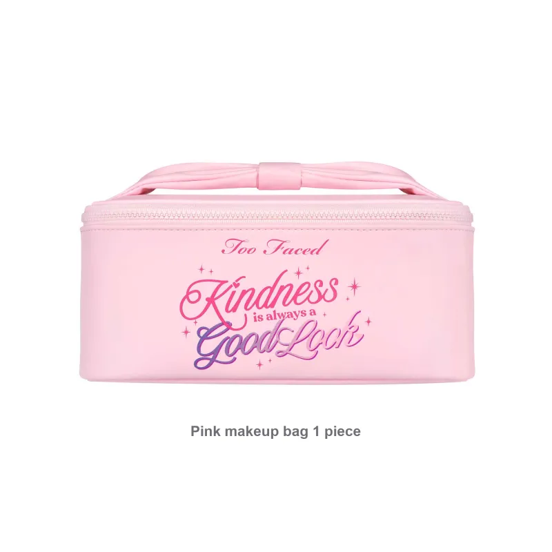 Too Faced Pink Minimalist Style Cosmetics Storage Bags Portable-2