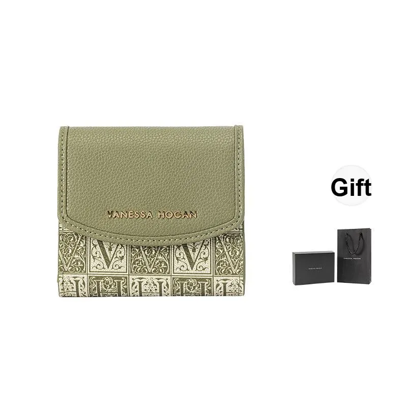 VANESSA HOGAN Cow Leather Premium Vintage Clutch Coin Purse Card Holder Unisex