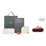 [Heather White]Quick-Dry Bath Towel Gift Set, Shopping Bag+Essential Oil Soap+Limited Greeting Card, Free Antler Hair Band *1