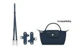 Adjustable Shoulder Strap 94-114cm+Perforated (Dark Blue Silver-Tone Buckle)