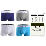 Sky Blue+White+Light Gray+Royal Blue[100% cotton Box 4 Pack]