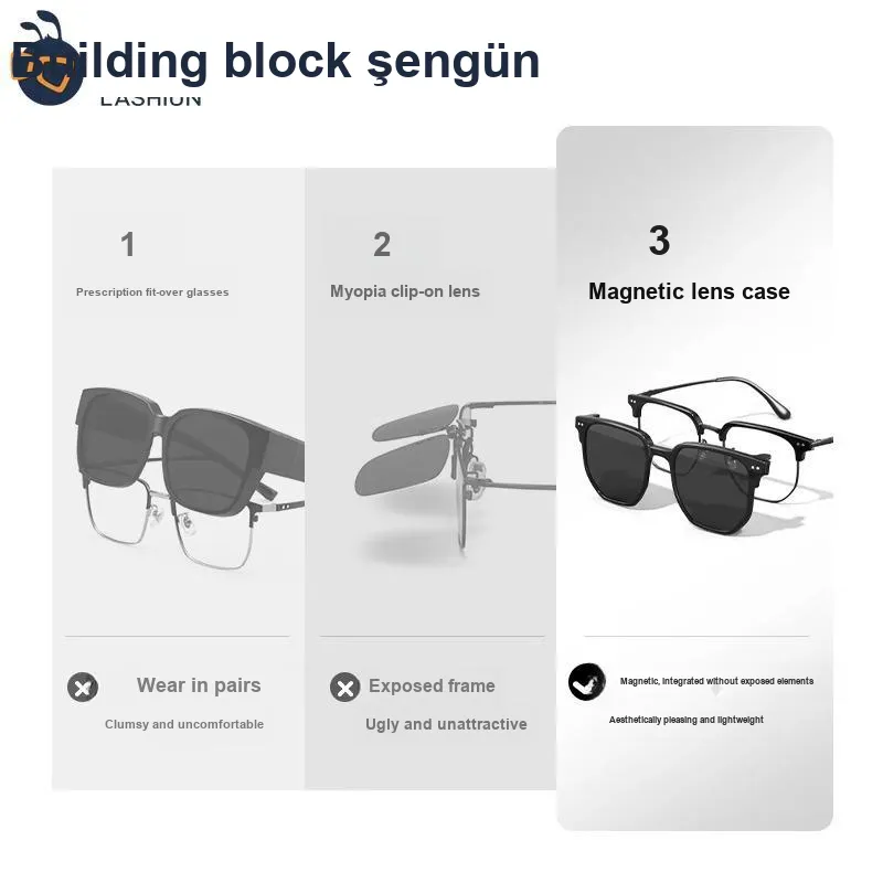 LASHION Alloy TR/Memory Plastic Square Sunglasses Men's-5