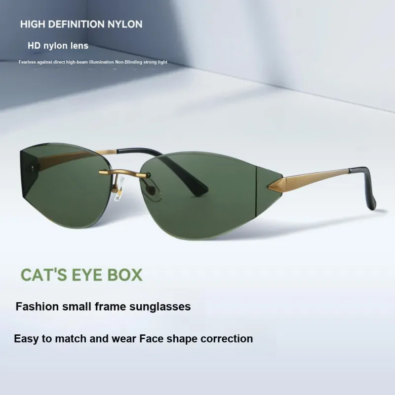 VEGOOS Cupronickel Cat Eye Sunglasses Unisex-3