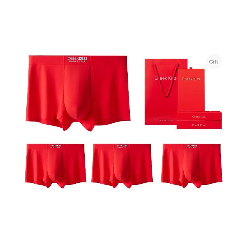Cheekkiss Underwear Gift Box Men's Comfortable Seamless Boxer Briefs Premium Packaging-12