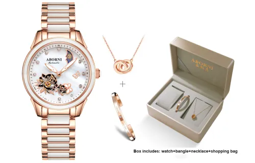 ABORNI Revenge Collection Автоматический Механический Механизм Керамика Ремешок Часы Женские Часы С Черепным Циферблатом