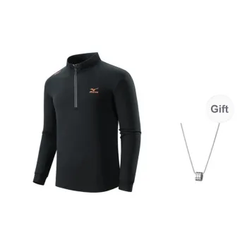 Mizuno Cashmere Sweater Men's Black Comes With Necklace