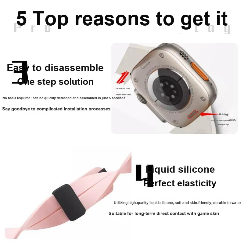 ZHISHENG Apple Compatibility Watch Band 38 49mm Watch Dial Silicone Material-12