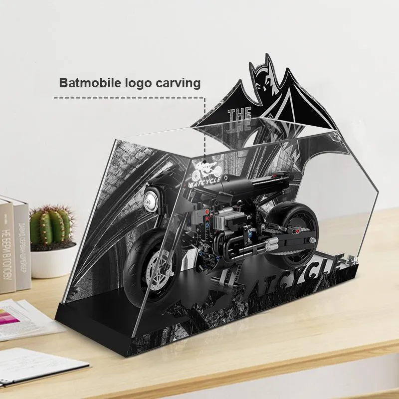LIGHT YOUR BRICKS Lego Building Block 42155 Batman Motorcycle Display Case Model Accessories-3
