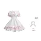Light Pink Dress+Apron+Bracelet+Leg Circles+Headdress
