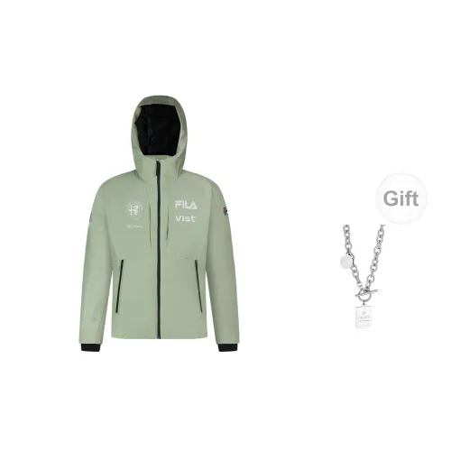 FILA Down Jackets Unisex Pearl Radiance Green With Free Necklaces