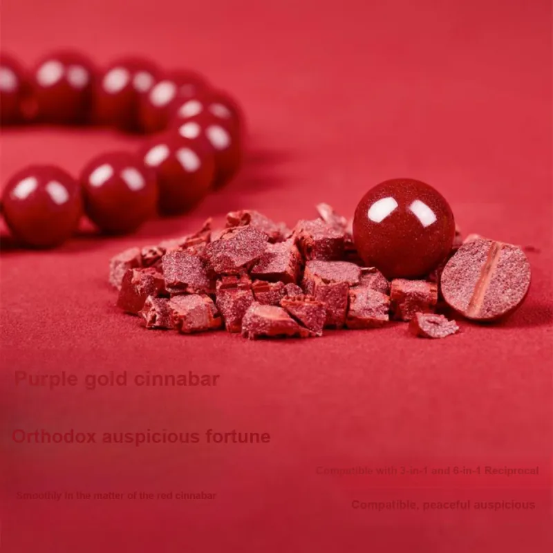 SEVEN COOK Reconstructed Cinnabar Bracelets Unisex-4
