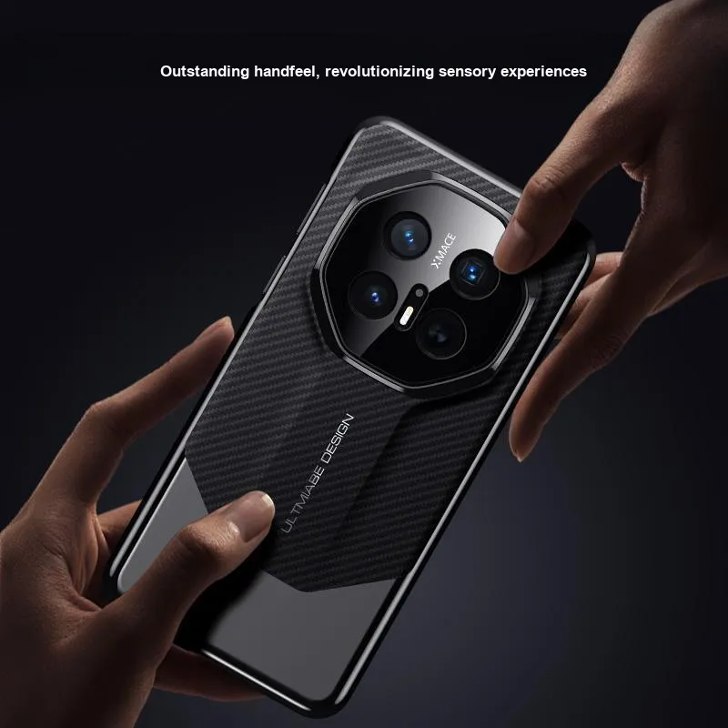 Record Star Carbon Fiber+PC Material Impact Resistant Phone Cases Compatibility With Huawei Mate 70 Business Formal-5