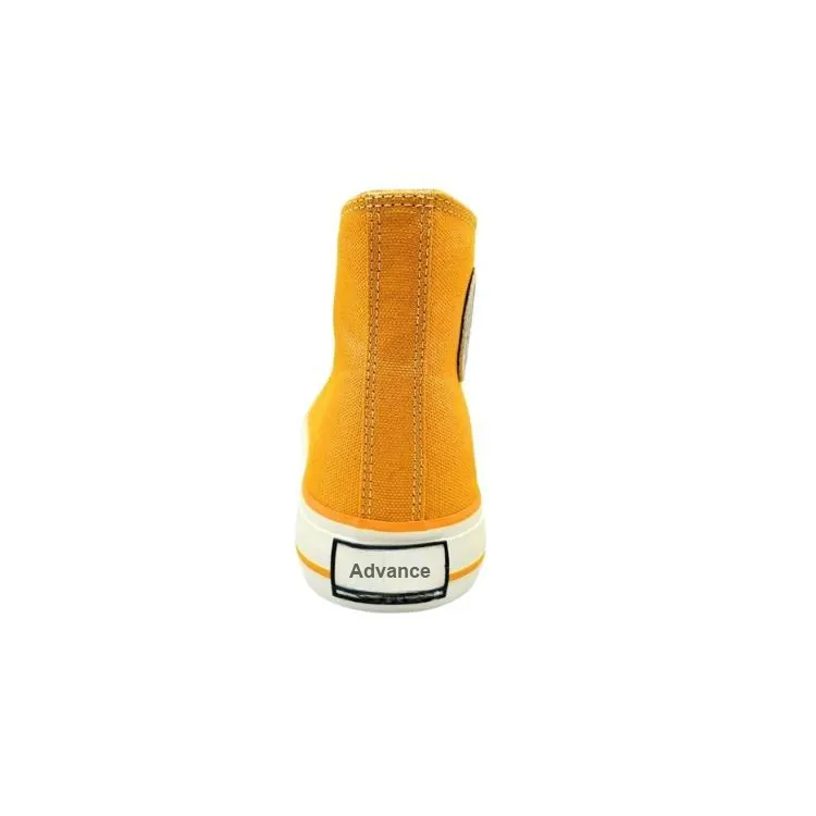 QIANJIN Wear resistant And Lightweight High Top Canvas Shoes Women's Earth Yellow-3