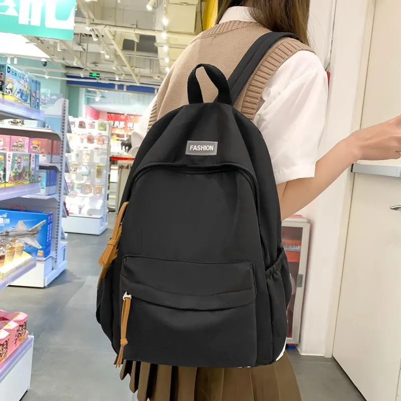 BRABOSTON Nylon Backpack Unisex Black/White/Red/Yellow/Blue/Green-6