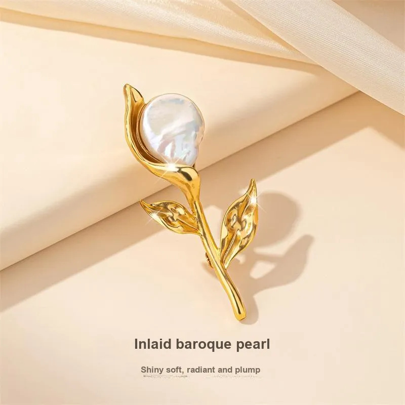 Mofei Pearl Brooches Unisex-3