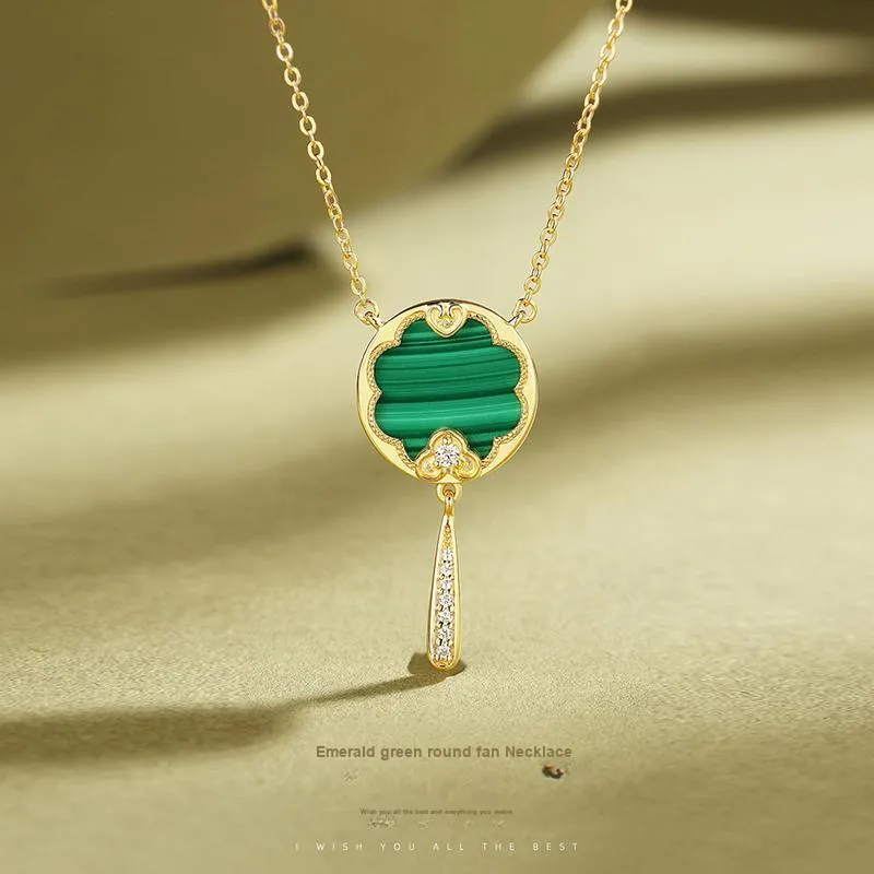 Long Fu Malachite Necklaces Women's-2