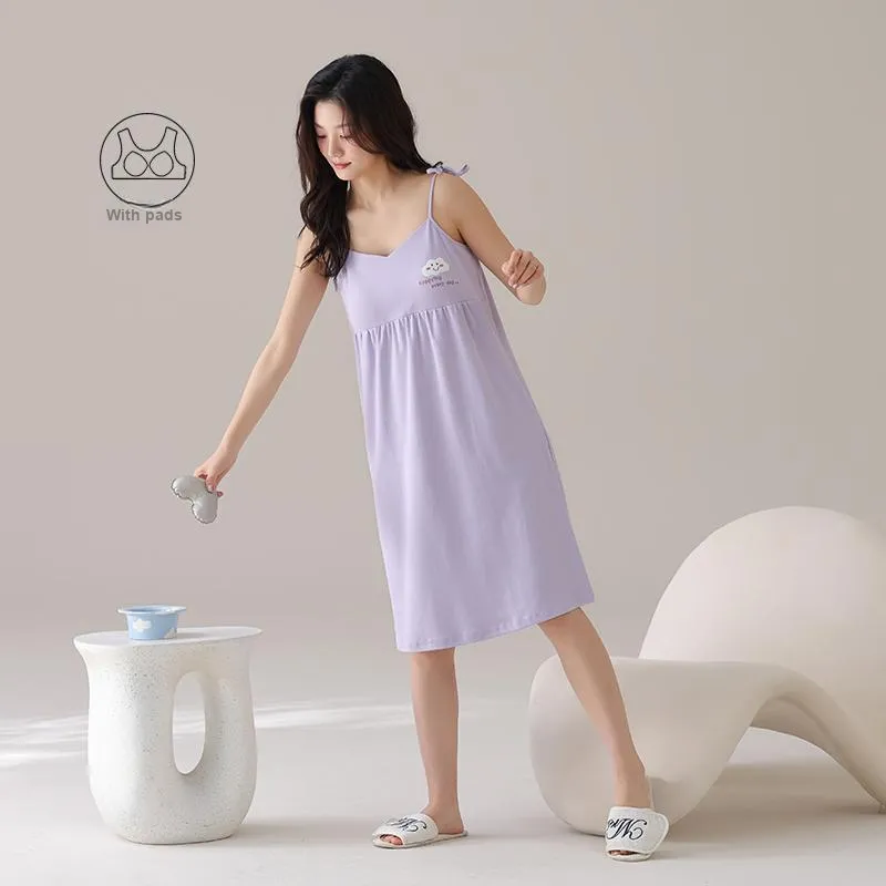 Qiao Ni Tong Women's Nightgowns-3