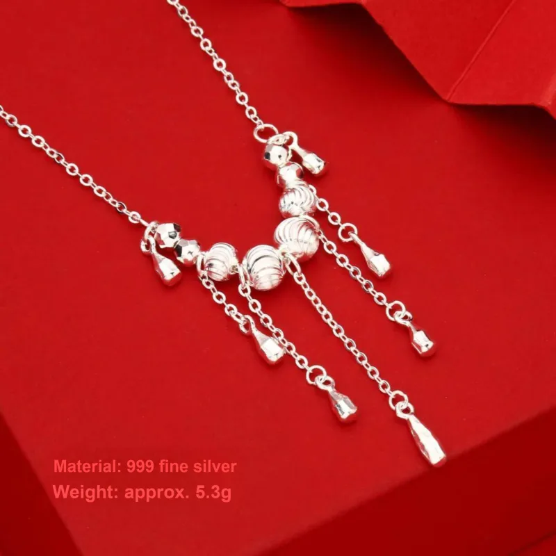 U state S999 Silver Sterling Silver Necklaces Women's-3