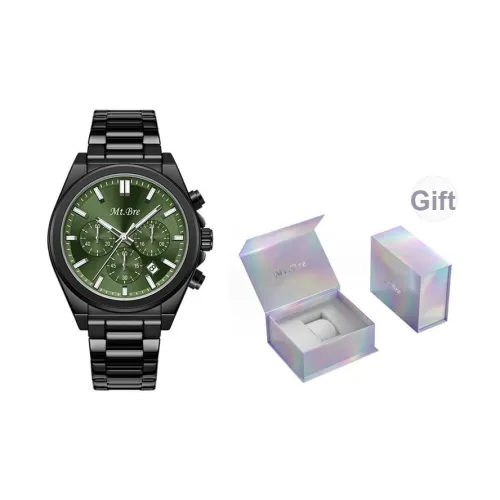 MT.BRE Darth Vader Collection Кварцевый механизм ремешок из нержавеющей стали часы для мужчин зеленый циферблат